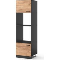 Armoire micro-ondes R-Line, Chêne de force doré, 60cm, Vicco
