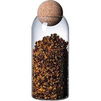 Bocaux de Stockage en Verre, Bocal en Verre Alimentaire, Pot en Verre de Bonbons, Pot en Verre Borosilicaté avec Liège pour Parfumé, Bonbons, Épices, Haricots, Biscuits, Médicaments (1000ml)