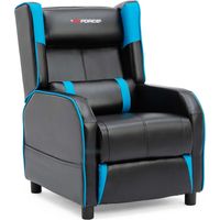 GTFORCE RANGER X FAUX LEATHER GAMING SEAT RECLINER ARMCHAIR SOFA RECLINING CINEMA CHAIR BLUE