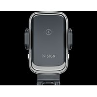 Mobile phone holder for car with wireless charging 15w - black