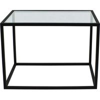 Tavolino da salotto moderno rettangolare KUBE Colori Ferro: Nero opaco - Dimensioni Tavolini: 90 x 50 H. 50