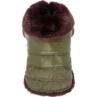 25 cm: Giubbotto imbottito impermeabile in nylon e finta pelle modello Oak per cani