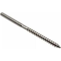 Goujon double filetage bois et métrique - Pas à gauche - D6 mm - 90 mm - Inox A4 316 - CROSO