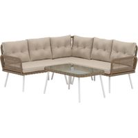 Salon d'Angle de Jardin "Ibiza" 168cm Beige