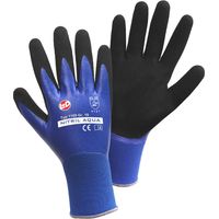 Leipold Doehle 1169-S Nitril Aqua Nylon Arbeitshandschuh Größe (Handschuhe): 7, S EN 388 CAT II 1