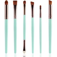 Ensemble de pinceaux de maquillage pour les yeux, 6 pinceaux de maquillage, pinceau fard à paupières, pinceau eyeliner, kit de maquillage pour estomper le creux de la paupière, ensemble fard à paupièr