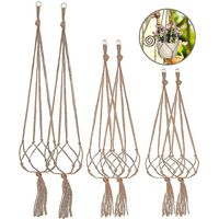 BEBUSINGOTO Panier suspendu 6 pièces, panier suspendu, support de plante suspendu pour pot de fleur