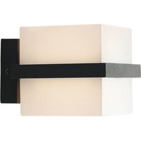 Lindby Lámpara de pared Led exterior 'Auron' en Negro Plástico