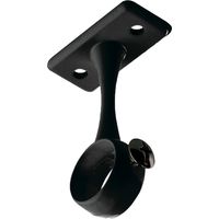 Pitons sur platine Tahaa - pour tube de penderie rond Ø 18 mm - noir mat - Tahaa - BILCOCQ DUVAL