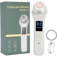 Appareil de luminothérapie photon EMS pour visage, nettoyage anionique, lifting et rajeunissement cutané