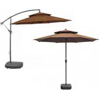 Auvent double de 2,7 m, toile de rechange pour terrasse ou cour extérieure (auvent uniquement)