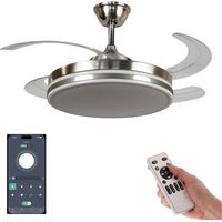 VENTILADOR TECHO 39W TRACE NIQUEL 91CM