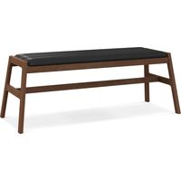 Indoor Bench Upholstered Long Bench with PU Leather Seat