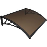 Vounot – Marquise auvent de porte 120x80cm – Polycarbonate 6mm résistant aux chocs – Cadre en PPO renforcé – Protection UV et intempéries