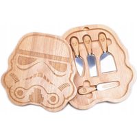Set original de plateau à fromage de et couteaux Stormtrooper, de plateau à fromage de bois, de plateau à charcuterie, de plateau de service de bois, comprend Stilton, Cheddar et couteau à fromage dur