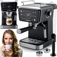 Machine à expresso 20 bars avec mousseur à lait – Écran tactile – Réservoir 1,5 l – Fonction expresso froid