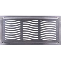 Pluggit Griglia di copertura in acciaio inox, design Wave, PL128