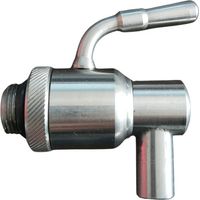 6 x RUBINETTO P/FUSTO OLIO ANTIGOCCIA INOX 3/8 C/GHIERA