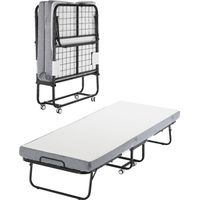 VEVOR Letto Pieghevole, 810 x 1900 mm con Materasso 100 mm, Letto Pieghevole Singolo con Robusta Struttura in Metallo e Materasso in Memory Foam, Letto Pieghevole Singolo Portatile per Adulti, Ospite