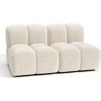 Canapé modulable 3 places en velours texturé MOSS
