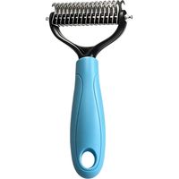 Brosse Râteau Démêlante pour Chien, Outil de Toilettage Démêlant à Double Face, Brosse à sous-poil pour chien, Pour Le Bain Salon Maison Extérieur Intérieur Animaux Domestiques Et Chats