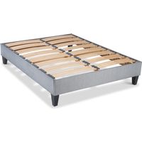 OLYMPE LITERIE Sommier à lattes en bois ERGOSTAR 160x200 cm Coloris Gris clair Livré en kit