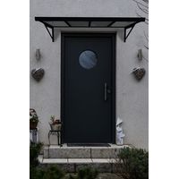 Marquise de Porte / Auvent Aluminium 140x92.3cm Anthracite Made in France ORIAL