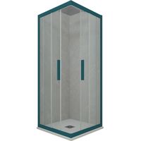Box doccia 70x110 angolare scorrevole Verde Night Watch h 200 Kolors