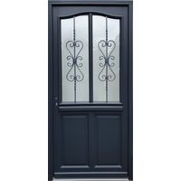 Porta d'ingresso in legno Exo modello 'Sanna' 215X90 Tavola laterale destra