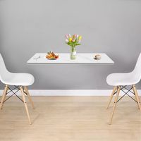 80x40cm table pliante murale blanche, table à manger multifonctionnelle, bureau, Bureau d'ordinateur portable pour de nombreuses occasions