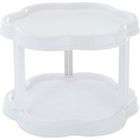 BRAVIX Cuisine a poser étagère a épices rotatives Étagère à Épices Porte Épice Rotative Étagère à Épice Support de Stockage epices rangement cuisine petit plateau tournant pour epices blanc,