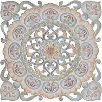 Bas relief en bois motif fleur