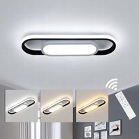 COMELY Dimmbare LED-Deckenleuchte, 26 W, 3000 lm, moderne Deckenleuchte mit Fernbedienung/App, 3000 K – 6500 K, rechteckige Deckenlampe, für Wohnzimmer, Schlafzimmer, Küche, Flur, Studio