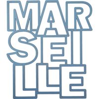 Mot décoratif découpé au laser - Marseille - Bleu