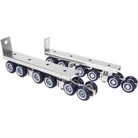 1 paire de roulettes pour porte coulissante (12 pouces), quincaillerie, roulettes de suspension, roulettes silencieuses pour rail.