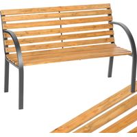 Banc de jardin, 2 places, robuste, pin Chine, marron 119,5x62x83cm