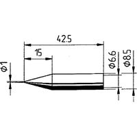 Ersa 842 BD Panne de fer à souder forme de crayon Taille de la panne 1 mm Contenu 1 pc(s) C52982