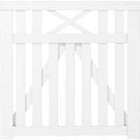 Plus Zauntor Vinesse 100 x 98 cm weiß Holzzäune