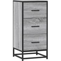 Maison La Vie - Buffet Salon Moderne - Meuble de rangement - sonoma gris 35,5x35x76 cm bois d'ingénierie et métal bu5107