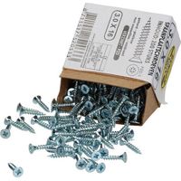 Packung mit 200 verzinkten Spanplattenschrauben – 3,0 x 16 mm