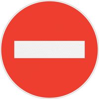 Panneau Sens interdit - Rétroréfléchissant Classe 1 - Ø300mm - 4068022