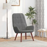 vidaXL Fauteuil relaxant velours gris foncé