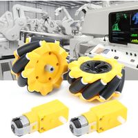 Roue Mecanum 80mm pour Moteur Réducteur TT, Pièces Robotique Intelligente, Accessoires Voiture DIY, Composants Jouets