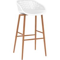 Tabourets de bar Chaise de bar lot de 4 blanc