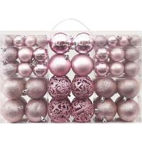 Lot de 100 boules de Noël Décoration de Noël Rose 66470