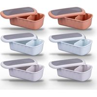 Lot de 6 Lunchbox Fackelmann Storage 1L avec compartiment réglable