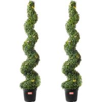 Buis Artificiel - Lot de 2 - Faux Arbres Topiaires 152