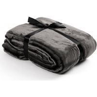 Couverture confortable de vie 210x280cm couverture en flanelle couvre-lit XXXL graphit