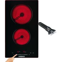 AREBOS Placa Vitrocerámica Plancha Autosuficiente 3000 W Ahorro de Energía