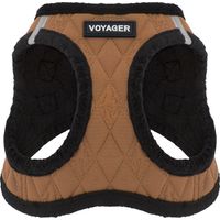 Voyager Step-In Plüsch-Hundegeschirr by Best Pet Supplies - Step-In-Westengeschirr für kleine und mittelgroße Hunde, Weicher Plüsch, Beige, size XS - Brust 33-37 cm
